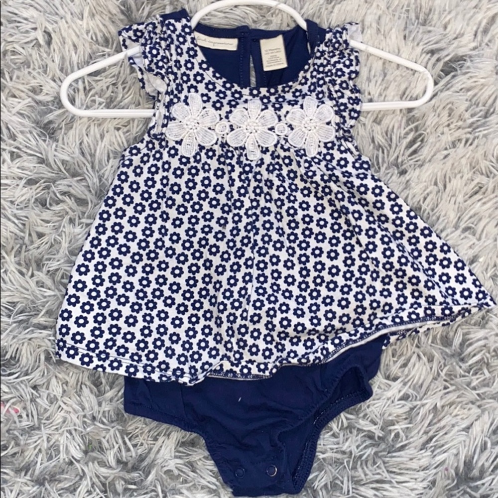 Girl 12mo onesie dress.